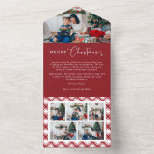 Carte de Noël Rouge Pliable en Trois (À l'intérieur)