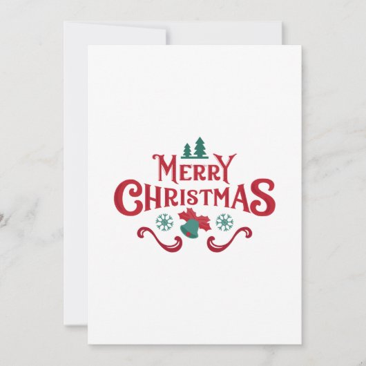 Carte de Noël rouge unique (Devant)