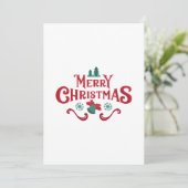 Carte de Noël rouge unique (Debout devant)