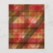 Carte de Noël Rouge Vert Russe Plaid Budget (Dos)
