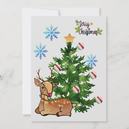 Carte de Noël Rudolf (Devant)