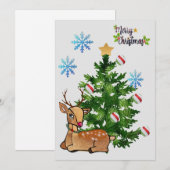 Carte de Noël Rudolf (Devant / Derrière)