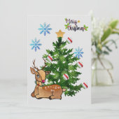 Carte de Noël Rudolf (Debout devant)