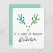 Carte de Noël Rudolph (Devant / Derrière)