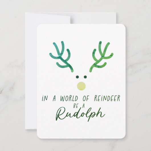 Carte de Noël Rudolph (Devant)