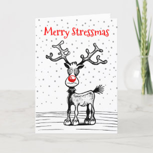 Carte de Noël Rudolphs Stressmas