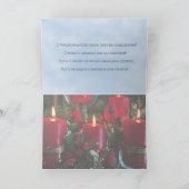 Carte de Noël Russe Joyeux avec pin, bougies (Intérieur)