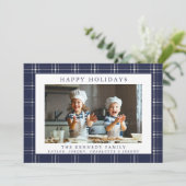 Carte de Noël Russe moderne Plaid (Debout devant)