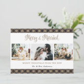 Carte de Noël Russe Plaid Joyeux et Marié (Debout devant)