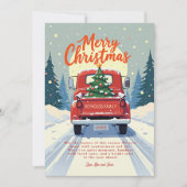 Carte de Noël Russe Red Truck (Devant)