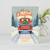 Carte de Noël Russe Red Truck (Debout devant)