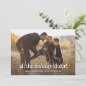 Carte de Noël Rustic Holiday Cheval Family Photo (Debout devant)