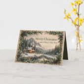 Carte de Noël rustique (Fleur jaune)