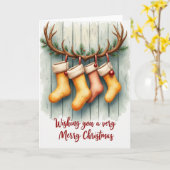 Carte de Noël rustique à l'aquarelle (Fleur jaune)