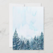 Carte de Noël rustique à l'aquarelle avec des pins (Dos)