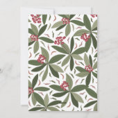Carte de Noël rustique aquarelle cerf pin (Dos)