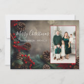 Carte de Noël rustique aux pommes de pin (Devant)