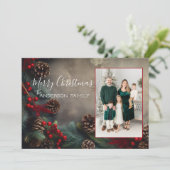 Carte de Noël rustique aux pommes de pin (Debout devant)