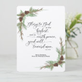 Carte de Noël rustique avec couplet de la Bible KJ (Debout devant)