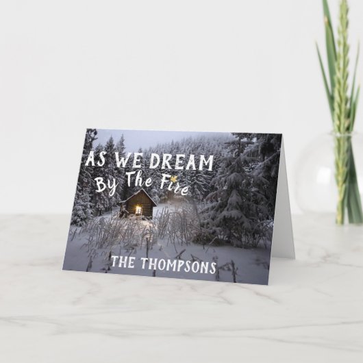 Carte de Noël rustique avec nom (Devant)