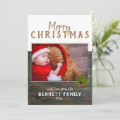 Carte de Noël rustique avec pin sylvestre (Debout devant)