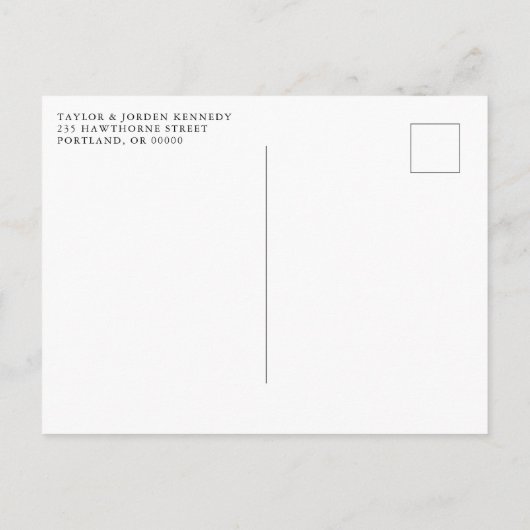 Carte de Noël Rustique bleu moderne (Dos)