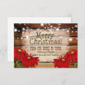 Carte de Noël rustique | Bois de grange et lumière (Devant / Derrière)