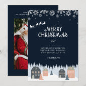 Carte de Noël rustique d'hiver (Devant / Derrière)