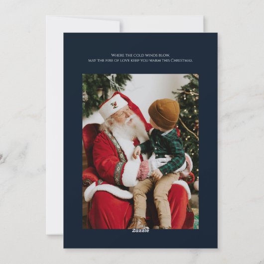 Carte de Noël rustique d'hiver (Dos)