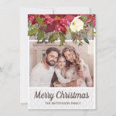 Carte de Noël rustique en bois avec dentelle et ph (Devant)