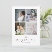 Carte de Noël rustique et minimaliste (Debout devant)