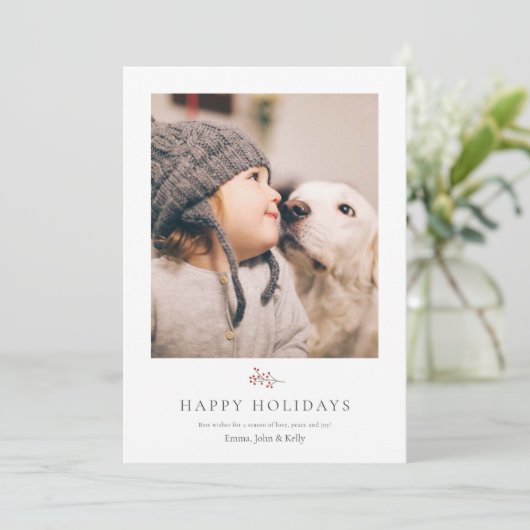 Carte de Noël rustique et minimaliste (Debout devant)