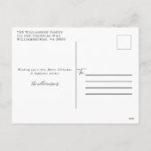 Carte de Noël Rustique moderne en bois (Dos)