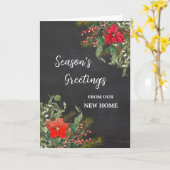 Carte de Noël Rustique Nouveau foyer (Fleur jaune)