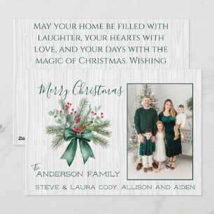 Carte de Noël rustique personnalisable