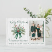 Carte de Noël rustique personnalisable (Debout devant)