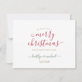 Carte de Noël rustique Photo Couronne rustique Boi (Dos)