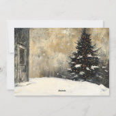 Carte de Noël rustique pour la famille avec un arb (Dos)