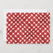 Carte de Noël Rustique Rouge à Carreaux (Dos)