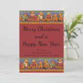 Carte de Noël rustique Teddy Bear Country (Debout devant)