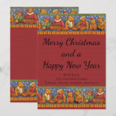 Carte de Noël rustique Teddy Bear Country (Devant / Derrière)