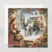 Carte de Noël rustique victorienne (Devant / Derrière)