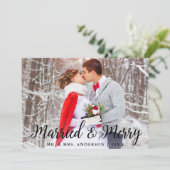 Carte de Noël S Marié & Joyeux Mariage (Debout devant)