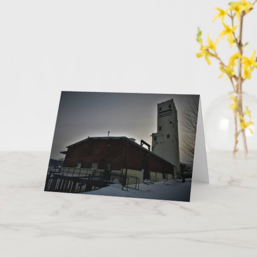 Carte de Noël "Sack House" (Fleur jaune)