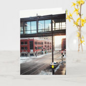 Carte de Noël "Saint Paul City Sidewalks" (Fleur jaune)