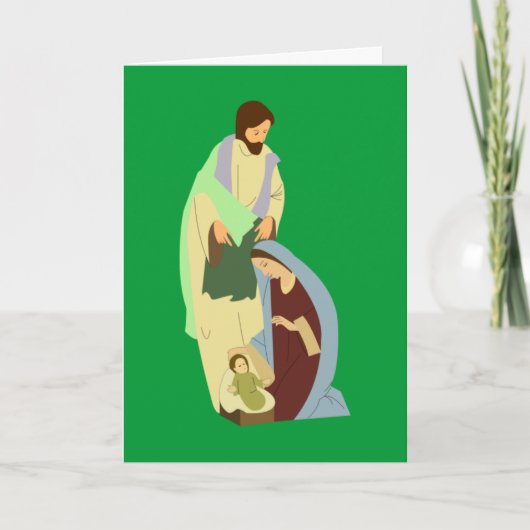 Carte de Noël sainte de famille (Devant)