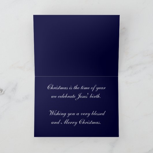 Carte de Noël sainte de nuit d'O (Intérieur)