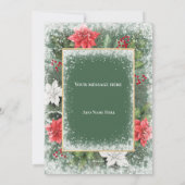 Carte de Noël saisonnière verte pour les fêtes de  (Dos)