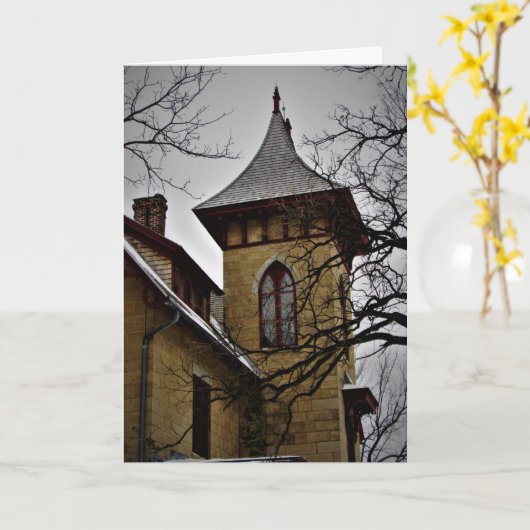 Carte de Noël "Salle de tourelle LeDuc" (Fleur jaune)