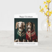 Carte de Noël Saluki Puppies Joyeux Noël (Fleur jaune)